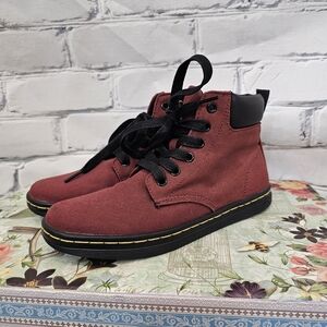 Dr. Martens Maelly Shoes in Cherry Red Canvas